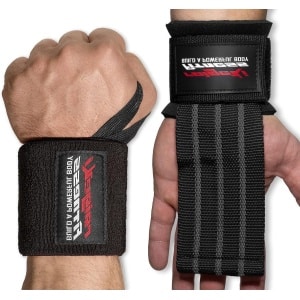 Fast Grip Polsbandages en lifting straps [set] voor professionele fitness krachttraining en bodybuilding - inclusief trainingsplannen - voor vrouwen en mannen