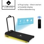 Fitbuddy XM-U1 Loopband | 1.5HP Motor | 10% Hellingfunctie | LCD Display | 94 cm Loopvlak | Thuisfitness | Elektrische Loopband | Walking Pad | Treadmill