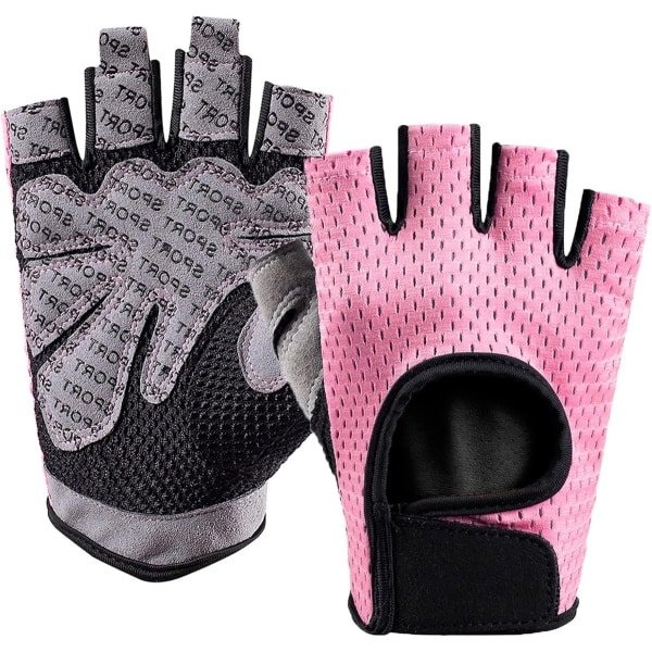 Fitness Handschoenen Vingerloos voor Mannen en Vrouwen, Ademend Met Volle Palm Bescherming voor Gewichtheffen, Gym Training, Krachttraining en Fietsen, Maat M