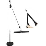 Fitnessapparaat voor lat- en onderarmtraining met touw - Krachttraining voor arm en triceps - Gewichts trainer voor thuis - Doe-het-zelf lattrektoren - Sporttoestel voor thuis sporten