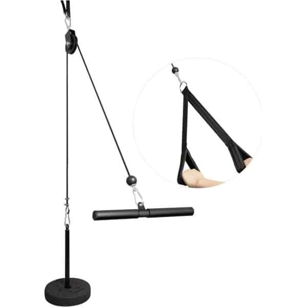 Fitnessapparaat voor lat- en onderarmtraining met touw - Krachttraining voor arm en triceps - Gewichts trainer voor thuis - Doe-het-zelf lattrektoren - Sporttoestel voor thuis sporten