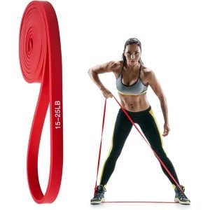 Fitnessbanden, 100% latex weerstandsbanden, enkele verpakking oefenband, weerstandsbanden, fitnessband, elastische band sport voor spieropbouw, yoga, pilates, krachttraining