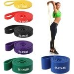 Fitnessbanden Set - 6 Stuks Weerstandsbanden voor Krachttraining en Yoga