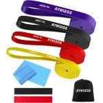 Fitnessbanden set van 5 stuks - thuis krachttraining inclusief draagtas - pull-up yoga fitnessbanden - spieropbouw voor sport