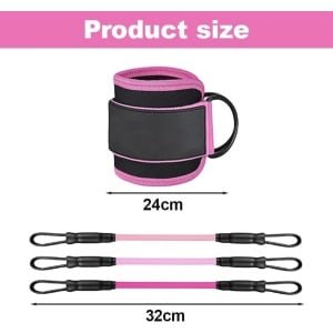 Fitnessbandenset voor krachttraining met D-vormige karabijnhaken - 3 weerstandsbanden voor thuis en gym