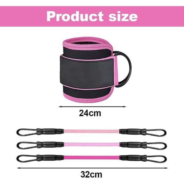 Fitnessbandenset voor krachttraining met D-vormige karabijnhaken - 3 weerstandsbanden voor thuis en gym