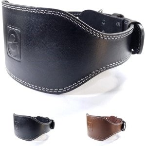 Gewichthefriem voor krachttraining en powerlifting - zwart-15 cm S