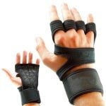 Gewichthefthandschoenen - Antislip - Verstelbare Polsband + Versterkte Handpalm - 1 Paar - Uniseks Voor Krachttraining Zwart Blauw