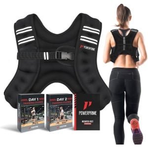 Gewichtsvest 5 kg verstelbaar uniseks voor hardlopen en krachttraining, neopreen met reflecterende strepen