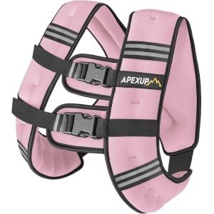 Gewogen vest voor trainen - 15 lbs - Reflecterende strepen - Verzwaarde sportuitrusting voor krachttraining en hardlopen