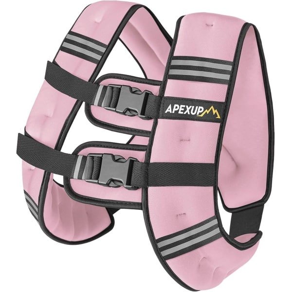 Gewogen vest voor trainen - 15 lbs - Reflecterende strepen - Verzwaarde sportuitrusting voor krachttraining en hardlopen