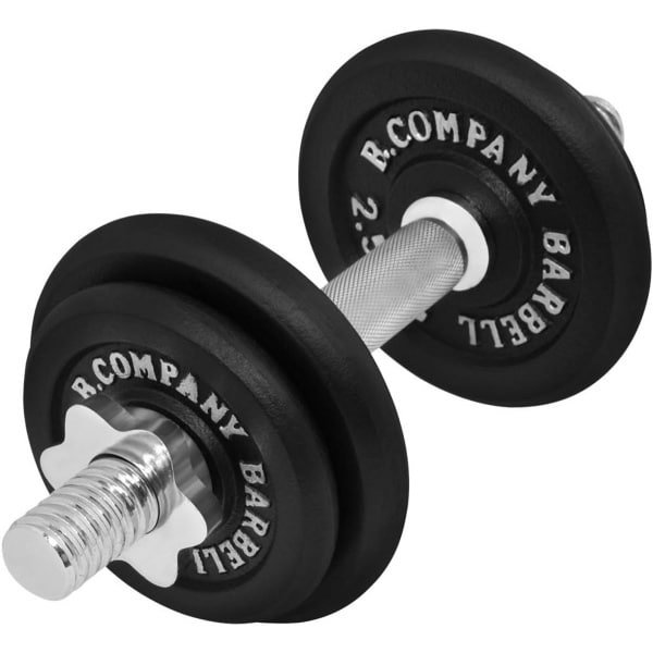 Gietijzeren Halterset 10 kg voor Krachttraining - Korte Halterstang en Halterschijven