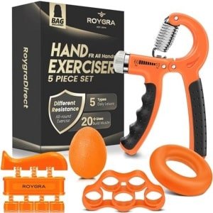 Grip Krachttrainer voor Onderarm, Hand- en Vingertraining - 5 Stuks