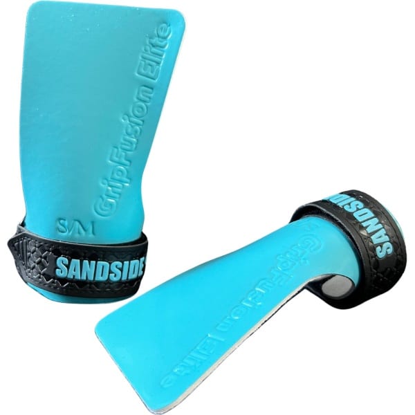 Grips Geschikt voor Crossfit - Sticky Hand Grips - No Chalk - Fitness Handschoenen - Fingerless Grips - Sky Blue L/XL