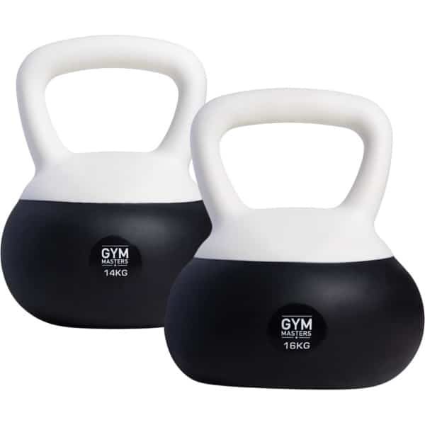 Gym Masters Zachte Kettlebell Set - 4, 10 & 16 kg - Fitness Gewicht voor Thuis & Sportschool - Krachttraining & Cardio - Anti-Beschadiging