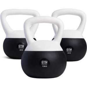 Gym Masters Zachte Kettlebell Set - 4, 6 & 10 kg - Fitness Gewicht voor Thuis & Sportschool - Krachttraining & Cardio - Anti-Beschadiging