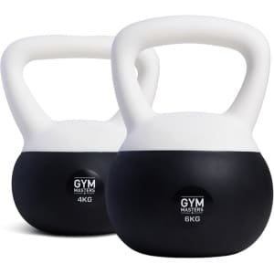 Gym Masters Zachte Kettlebell Set - 4 & 6 kg - Fitness Gewicht voor Thuis & Sportschool - Krachttraining & Cardio - Anti-Beschadiging