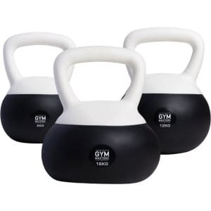 Gym Masters Zachte Kettlebell Set - 6, 12 & 16 kg - Fitness Gewicht voor Thuis & Sportschool - Krachttraining & Cardio - Anti-Beschadiging