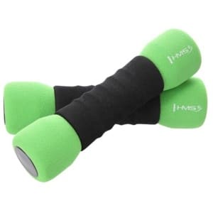 HMS Halters CM07 Halterset voor dames en heren, fitness, aerobics, sport, krachttraining, 2 x 1,5 kg