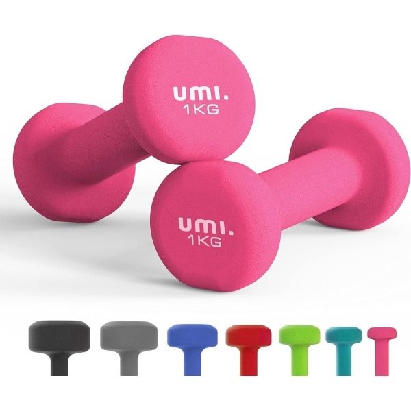 Halters voor dames, korte halters, set van 2, kleine halters, zeshoekige halters kunnen worden gebruikt voor push-uptraining, neopreen coating, krachttraining, workout, fitnesstraining