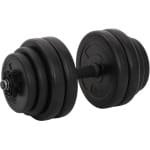 Halterset 15 kg - Thuis Fitness Gewichten voor Krachttraining en Gym