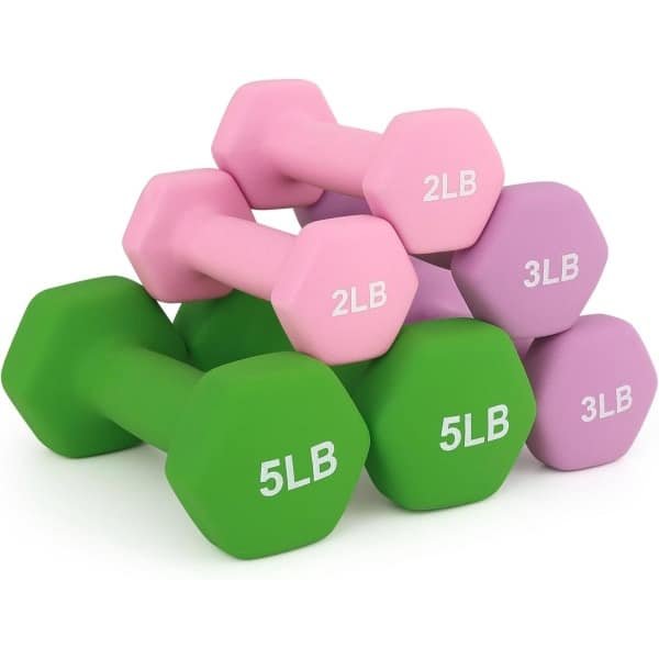 Halterset Antislip Neopreen Gecoat voor Krachttraining Thuis