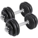 Halterset - Dumbells - 20/30/40kg - Verstelbare - Halterstang Met Gewichten - Voor Krachttraining - en Fitness - Duurzame Gewichtsplaten - Zwart
