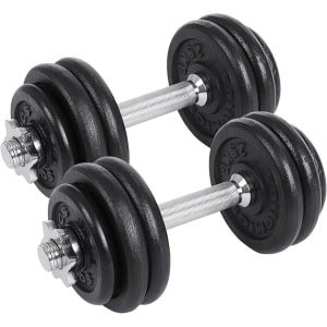 Halterset - Dumbells - 20/30/40kg - Verstelbare - Halterstang Met Gewichten - Voor Krachttraining - en Fitness - Duurzame Gewichtsplaten - Zwart