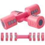 Halterset - Dumbells - Verstelbaar Gewicht - 2 x 1-2,5 kg- Dumbells set - Vierkante vorm - Veelzijdig - Gewichten Fitness - Metalen Kern - Halter set voor Krachttraining, Workout, Gym - Rood