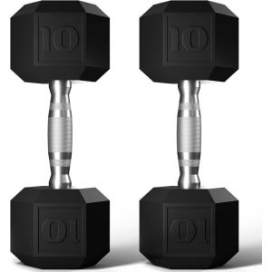 Halterset Rubberen Zeshoekige Handgewichten voor Krachttraining Thuisgym