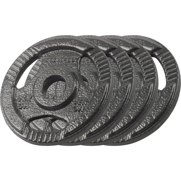 Halterset gietijzer 4 x 125 kg boring 31 mm handvat plaat RBA-2132 - Krachttraining, Fitness