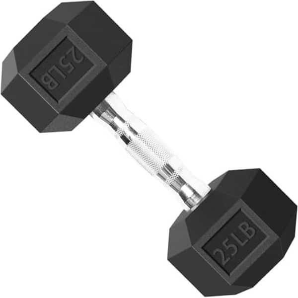 Halterset met rubberen grip en gietijzeren gewichten voor krachttraining