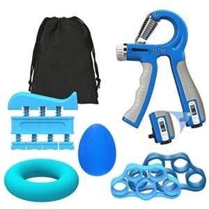Hand Grip Versterker Set voor Vingers en Polsen - Krachttraining, Revalidatie en Pijnverlichting