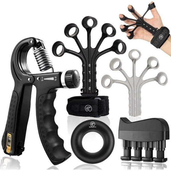 Hand Trainer Vingertrainer Grip Kracht Trainer Set - Verstelbare Onderarm Trainer - Onderarm Training Apparaat - Fitness Handtraining - Krachttraining - HTML Content