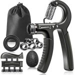Handgreep, handkrachttraining, 5 stuks, verstelbare weerstand (5-60 kg), antislip krachttraining, greepversterker pakket, krachttrainer voor krachttraining en herstel