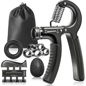 Handgreep, handkrachttraining, 5 stuks, verstelbare weerstand (5-60 kg), antislip krachttraining, greepversterker pakket, krachttrainer voor krachttraining en herstel