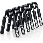 Handtrainer, onderarmtrainer, 4 stuks of 6 stuks, 22,5-157,5 kg, metalen gripkracht, training, antislip heavy duty handgrijper voor vingers, krachttraining, letsel, herstel en spieropbouw