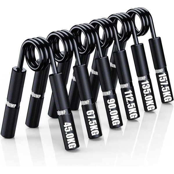 Handtrainer, onderarmtrainer, 4 stuks of 6 stuks, 22,5-157,5 kg, metalen gripkracht, training, antislip heavy duty handgrijper voor vingers, krachttraining, letsel, herstel en spieropbouw