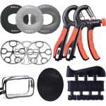 Handtrainer vingertrainer 10-delige set - gripkrachttrainer handtraining - vingerhalter vingertrainingsapparaat - massageballen vingerstretcher - antistressballen voor fitness krachttraining therapie - html content toegevoegd