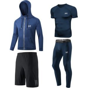 Heren Compressieshirt, Sportlegging, Shorts, T-shirt, Lange Mouwen, Jas, Panty - Ideaal voor Fitness, Hardlopen en Krachttraining