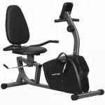 Hometrainer - Magnetische Ligfiets - Verstelbare Weerstand - LCD Scherm - Verstelbare Zitting - Hartslagsensoren - Max. Gebruikersgewicht 135 kg - Fietstrainer - Fitnessfiets - Zwart