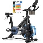 Hometrainer met Magnetische Weerstand en Stil Geluid - Verbeterd Schokabsorberend Zadel