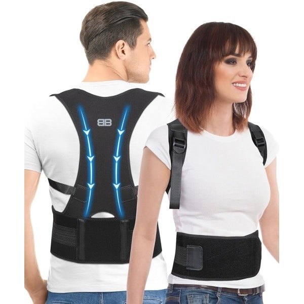 Hometrainer voor Houdingscorrectie - Rugsteun voor Rechte Houding en Comfort (Zwart)