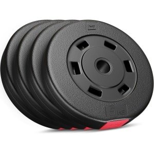 Hop-Sport - Halterschijven Set - 20 kg - Ø 30 mm - Kunststof gewichten 4x5 kg met afgeschuinde rand voor veilige krachttraining