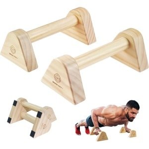 Houten Fitness Push Up Bars voor Calisthenics en Krachttraining
