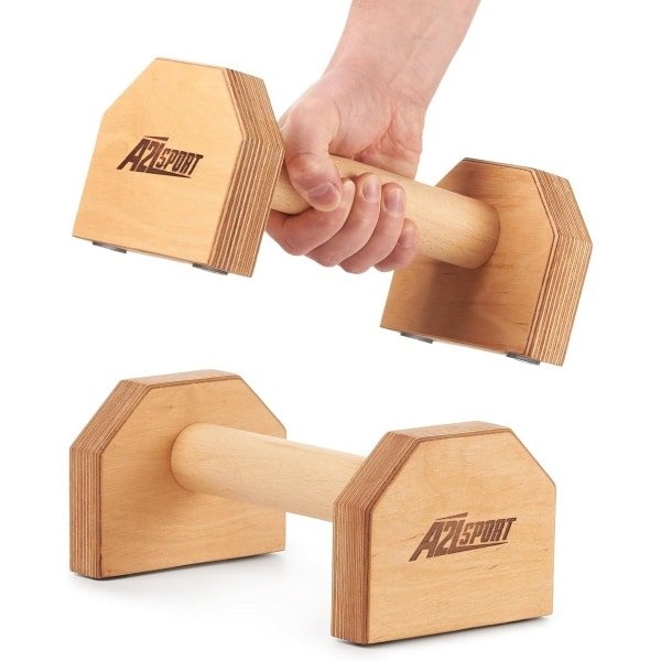 Houten Push Up Grips voor Krachttraining Binnen en Buiten