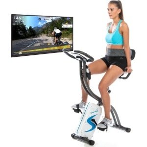 Inklapbare Hometrainer met Rugleuning, Bluetooth en 24 Weerstanden voor Thuis