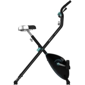 Inklapbare hometrainer met vliegwiel en verstelbare zadel