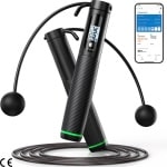 Intelligent Springtouw met Teller - Verstelbare Draadloze Springtouwen met App-gegevensanalyse - Snelheidsspringtouw voor Fitness - Trainingsuitrusting voor Vrouwen, Mannen en Kinderen - CrossFit