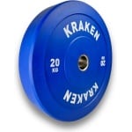 KRAKEN 20 KG Bumper Plate | Halterschijf Fitness Gewicht | Bumper Weight Plate | Krachttraining Bumperschijf 20KG | 50mm Bumperplates halterset | Sportgewichten | PREMIUM Gewichten | Comfortabel en Gemakkelijk vasthouden | Ontworpen voor Gyms